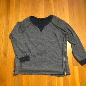 Torrid Zipper Heather Blue Long Sleeve Top 1X